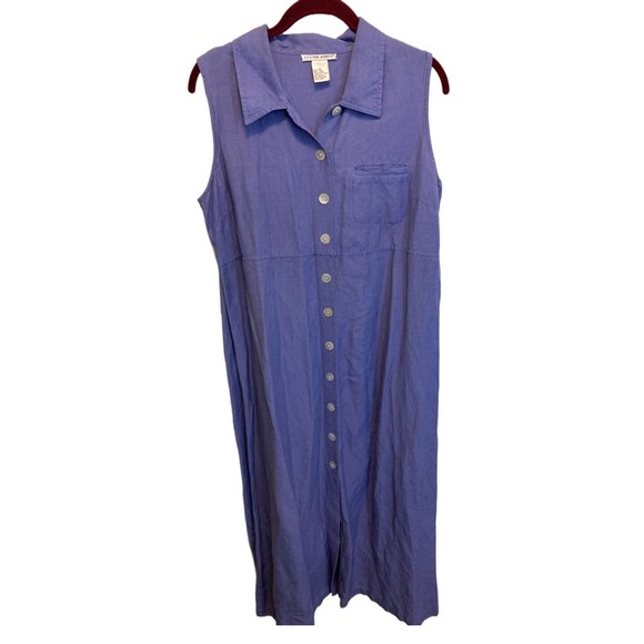 Jillian Jones Linen Blend Sleeveless Summer Maxi Dress - Picture 1 of 7